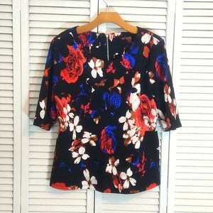 Jules & Leopold Black Floral Dress Top